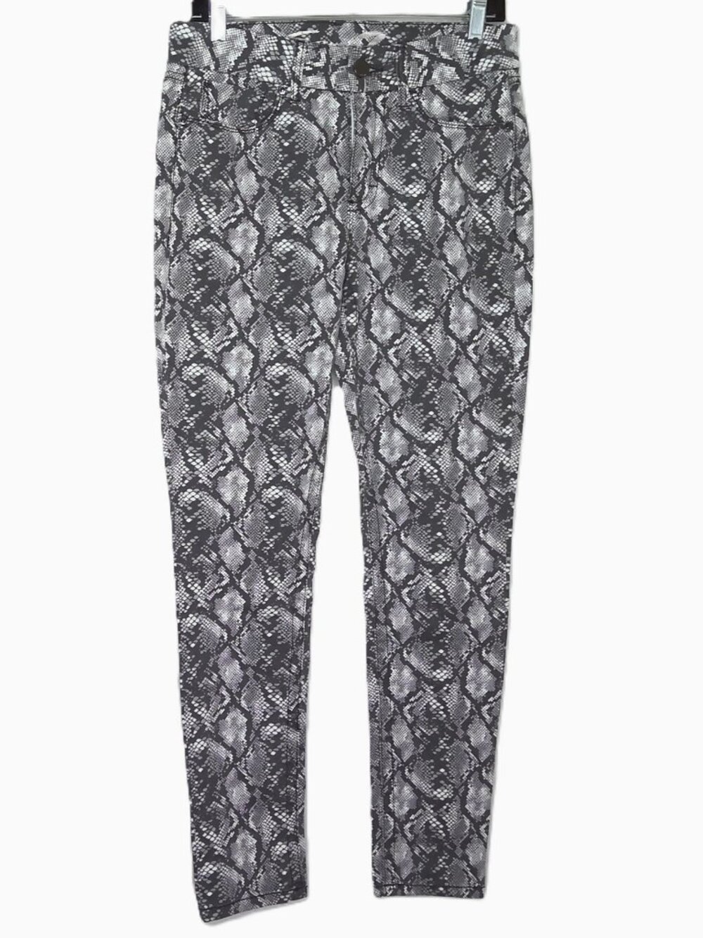 New Seven7 Snakeskin Pattern Jeans Skinny Ankle Black Gray & White Stretch Sz 8
